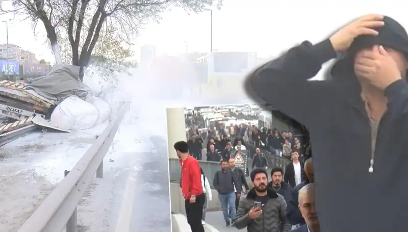 D-100'de Trajiği Felç Eden Alçı Yüklü TIR Kazası