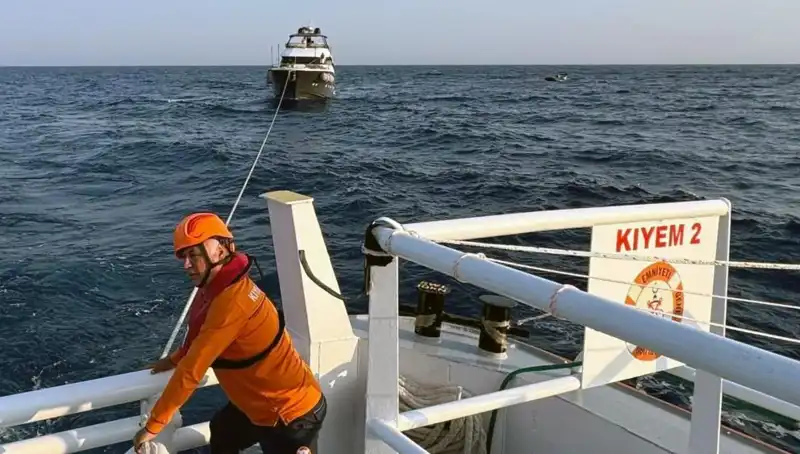 Marmaris Açıklarında Sürüklenen Tekne Kahraman Ekipler Tarafından Kurtarıldı