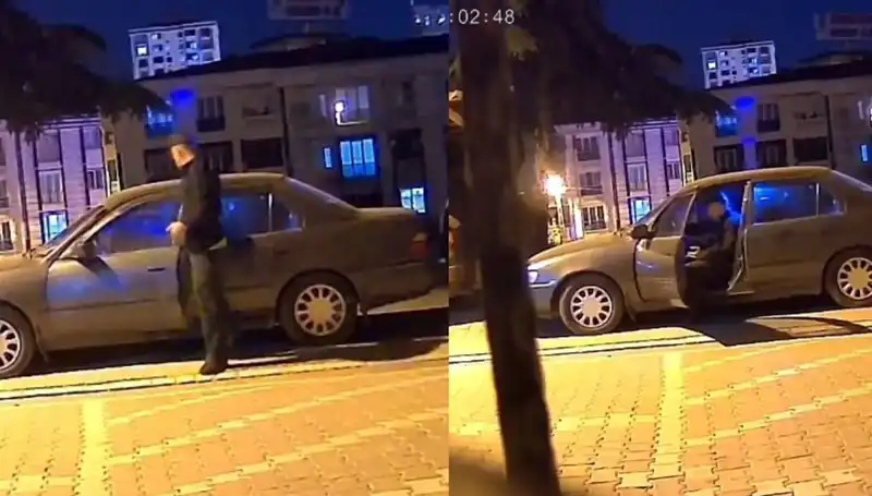 Park Halindeki Otomobili Saniyeler İçinde Çalan Hırsızlık Olayı Şaşkınlık Yarattı